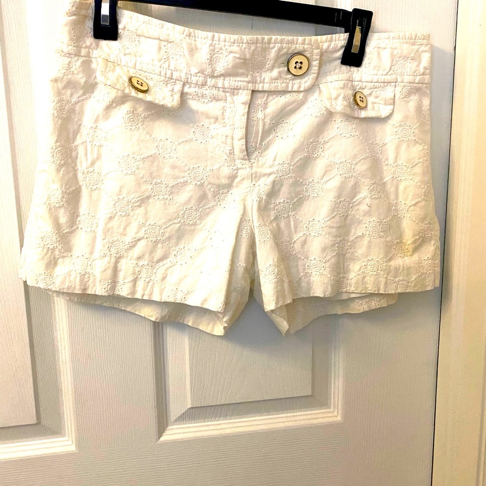 LOFT White Lace Shorts